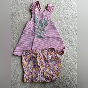 Toddler girls reversible tank with bloomer